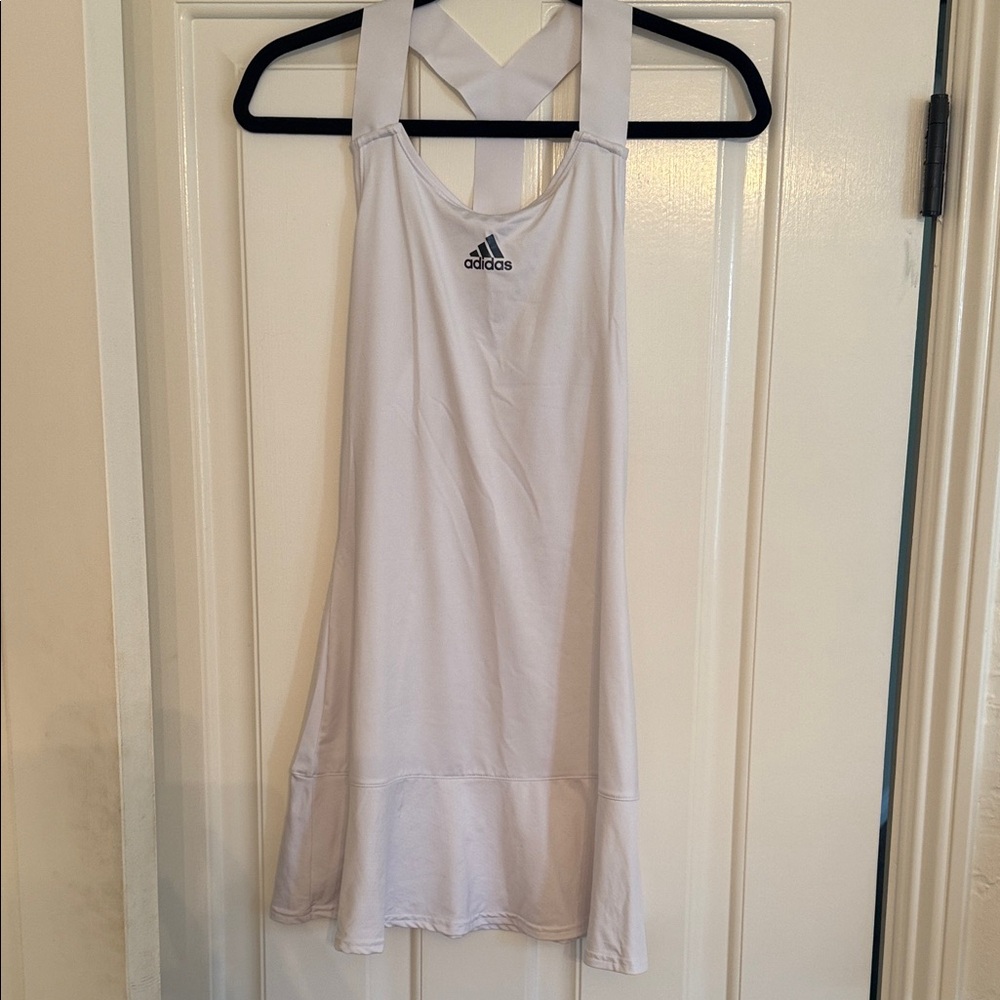 Adidas Women's White Tennis Dress with boy shorts
